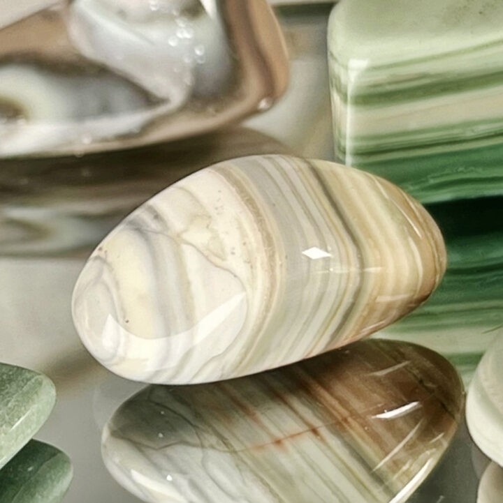 Tumbled Saturn Chalcedony