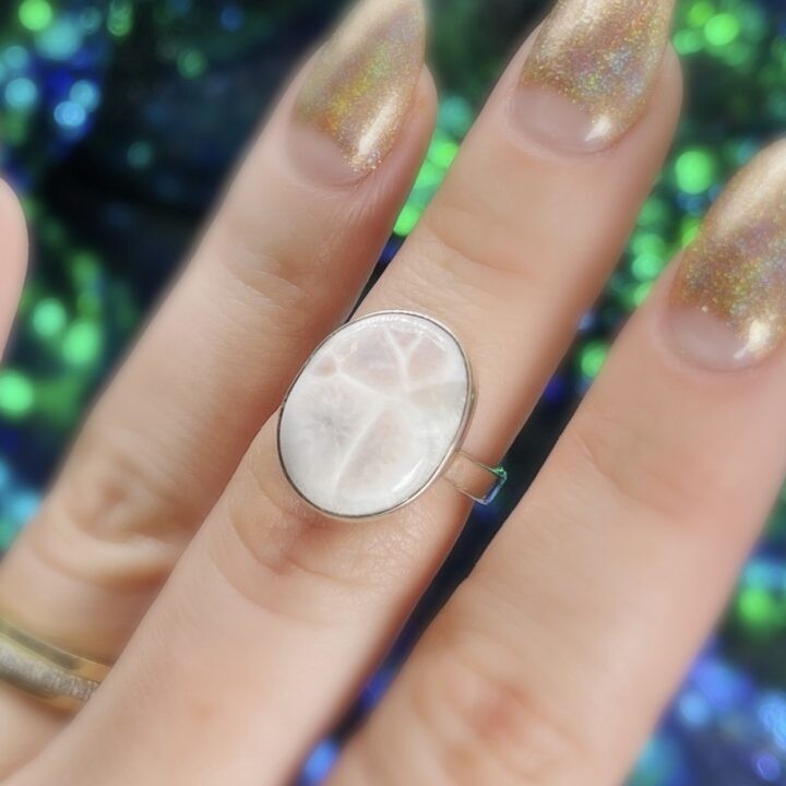 Pink Natrolite Ring