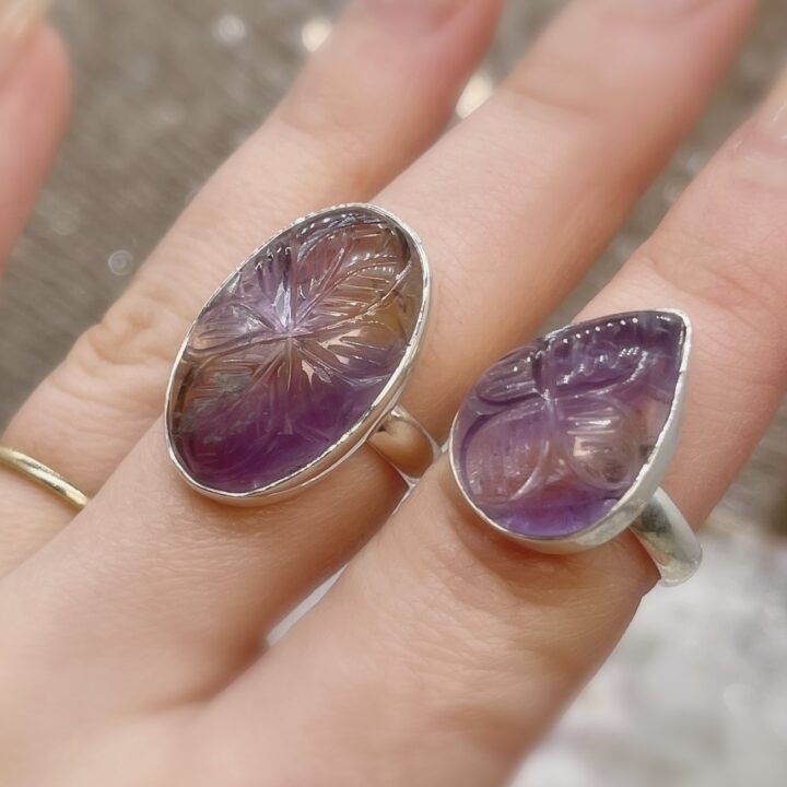 Carved Ametrine Ring