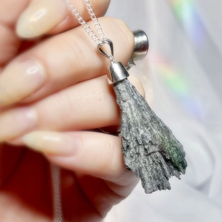 Instant Clearing Black Kyanite Pendant