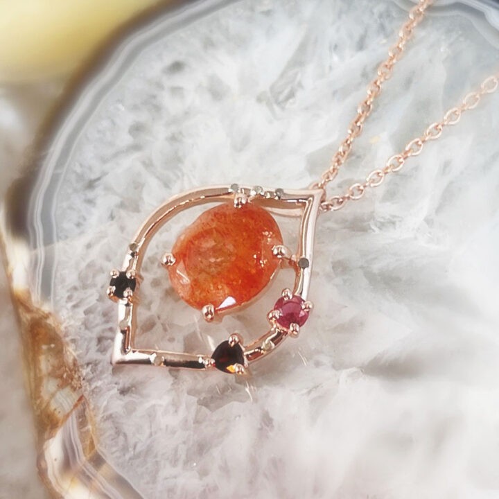 Let Love Lead Sunstone Pendant