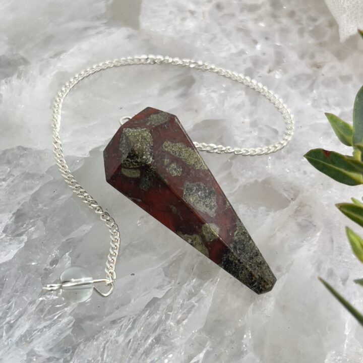 Move Forward with Courage Dragonstone Pendulum