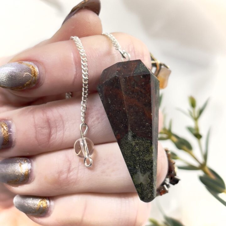 Move Forward with Courage Dragonstone Pendulum