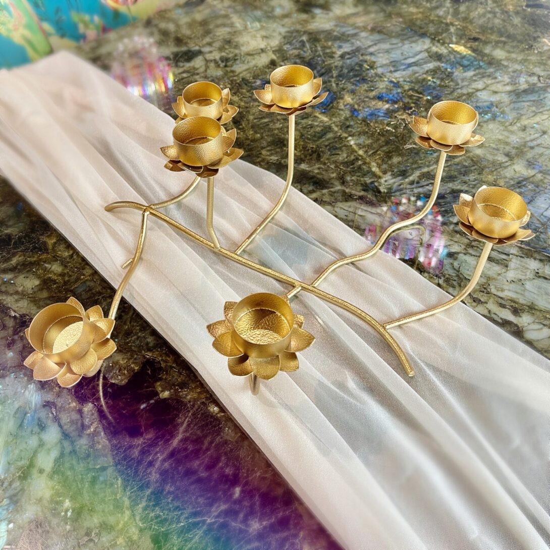 Home Shop Magical Gifts 7 Lotus Tea Light Holder