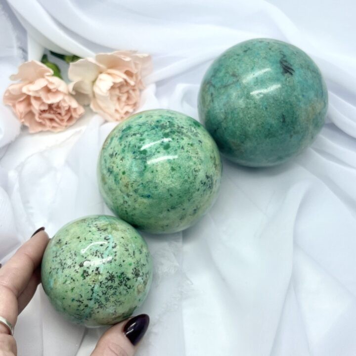 Dendritic Chrysocolla Sphere