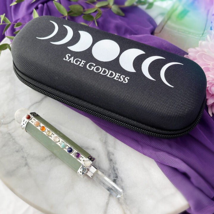Green Aventurine Travel Wand and Magical Tool Case Set