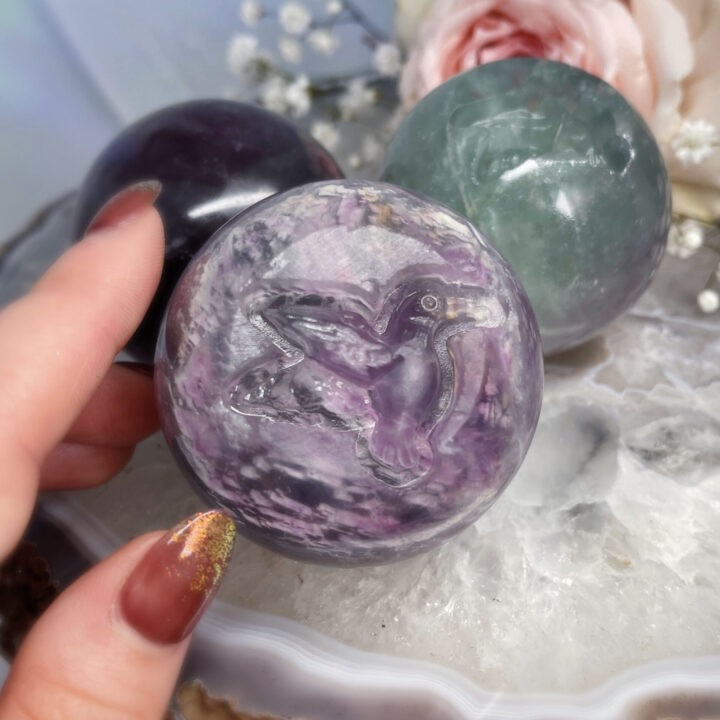 Hummingbird Fluorite Sphere