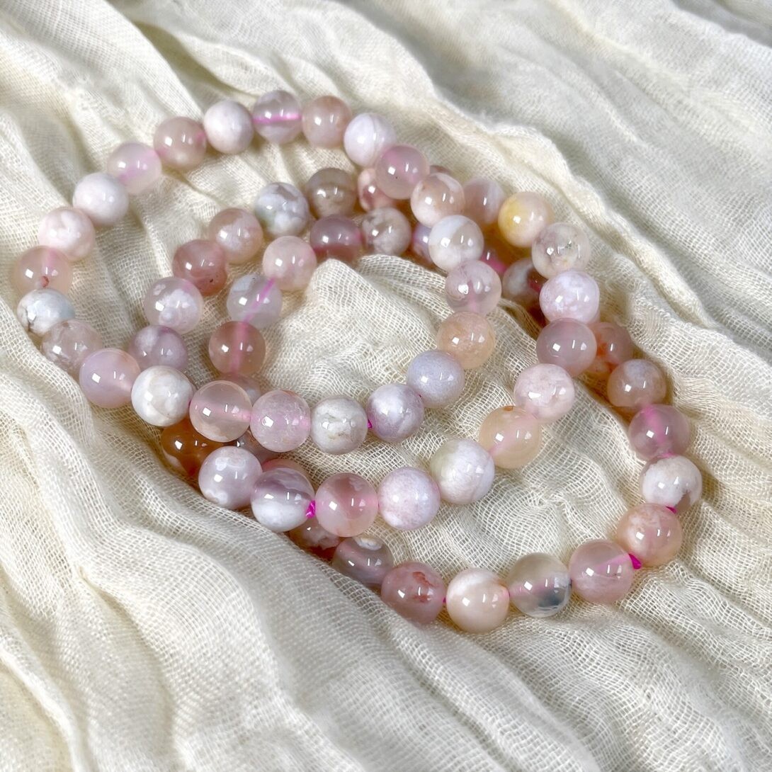 Sage Goddess Peace and Beauty Flower Agate Bracelet