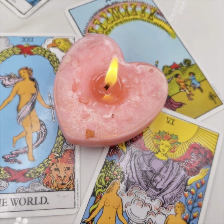 The Lovers Heart-Shaped Intention Candle
