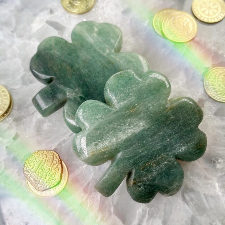 Lucky Green Aventurine Four Leaf Clover