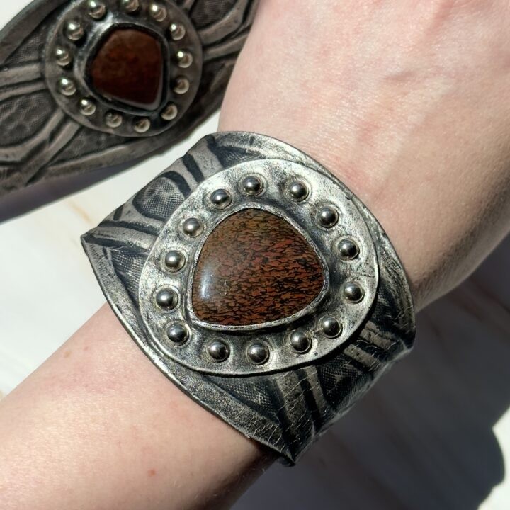 Gemstone Sale: Coprolite Leather Cuff