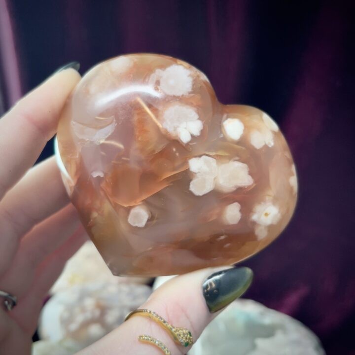 Flower Agate Harmony Heart