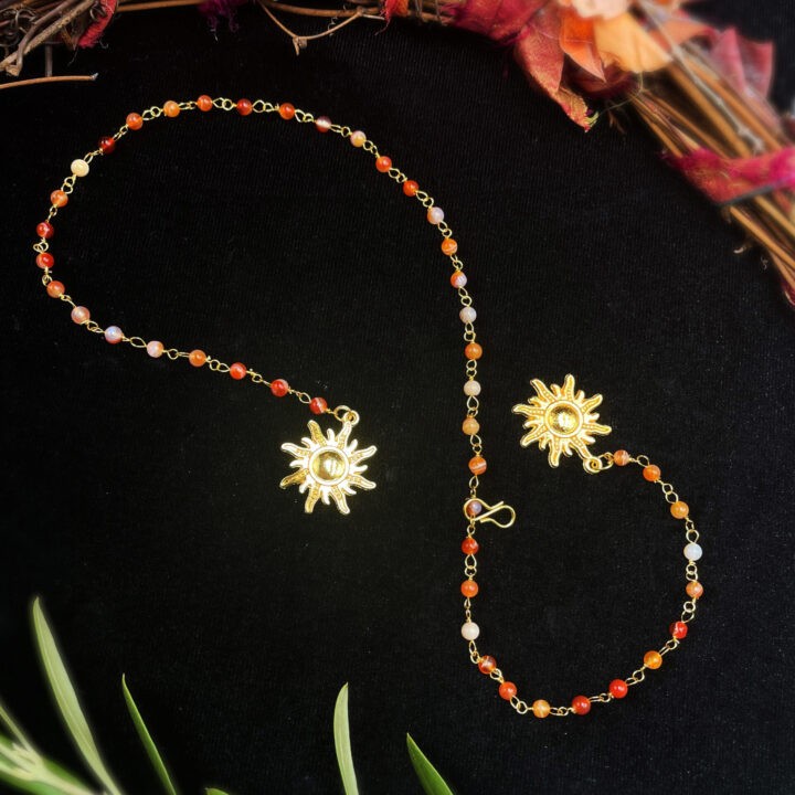 Solar Revival Carnelian Lariat