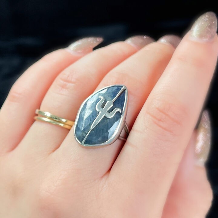 Sapphire and Sterling Silver Ring