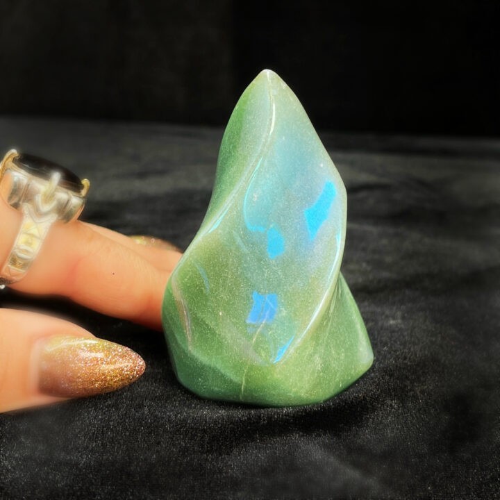 Angel Aura Green Aventurine Flame