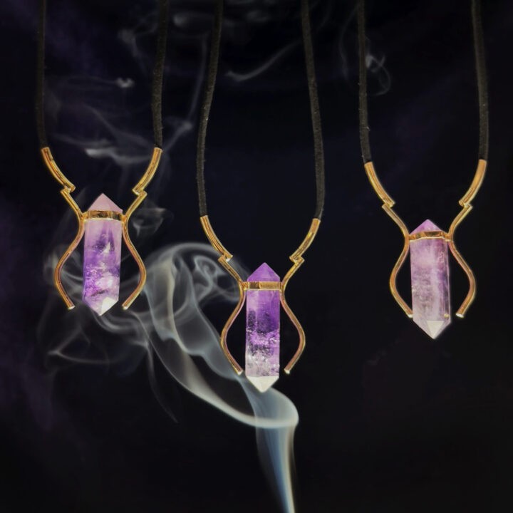 Divine Connection Double Terminated Amethyst Pendant