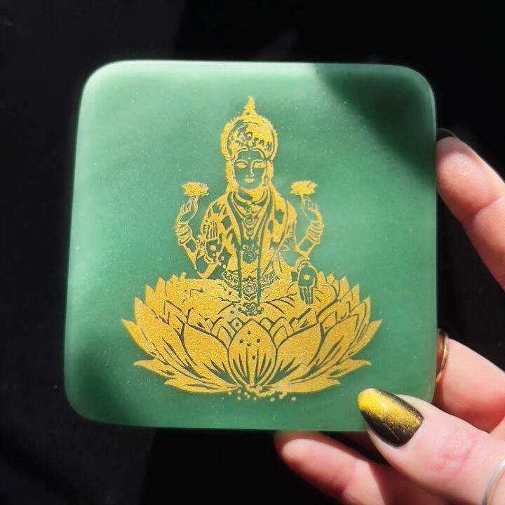 Green Aventurine Lakshmi Charging Plate