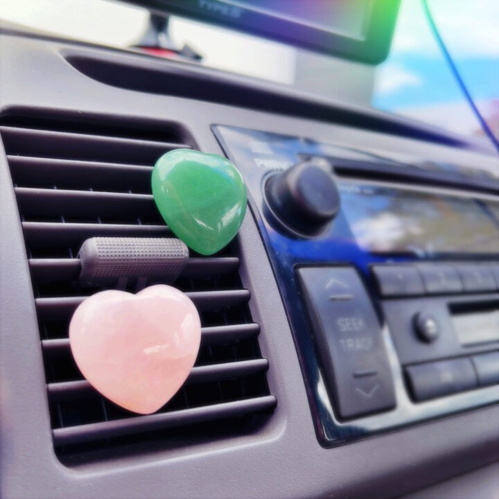 Intuitively Chosen Gemstone Heart Car Vent Clip