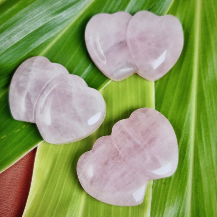 Rose Quartz Soulmates Double Heart