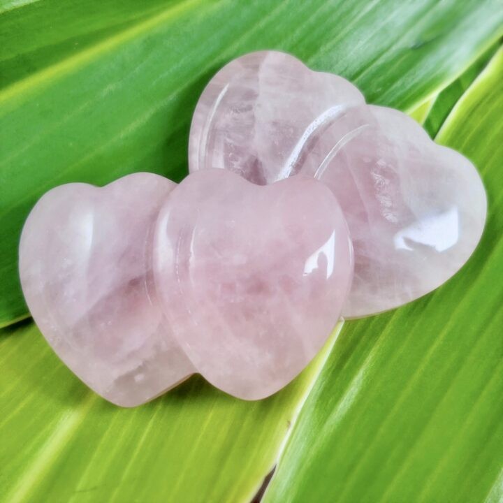 Rose Quartz Soulmates Double Heart