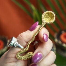 Brass Snake Incense Spoon