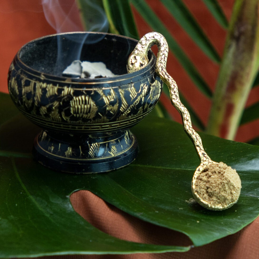 Brass Snake Incense Spoon - Sage Goddess