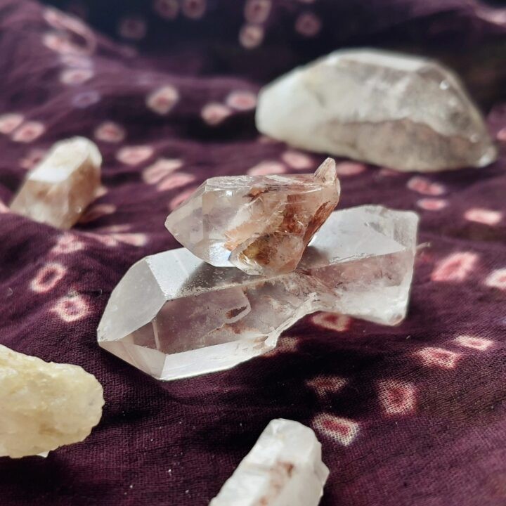 Peaceful Evolution Cacoxenite and Lithium Clear Quartz Point