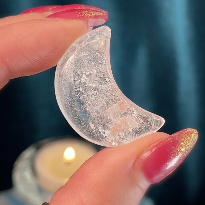 Clear Quartz Crescent Moon