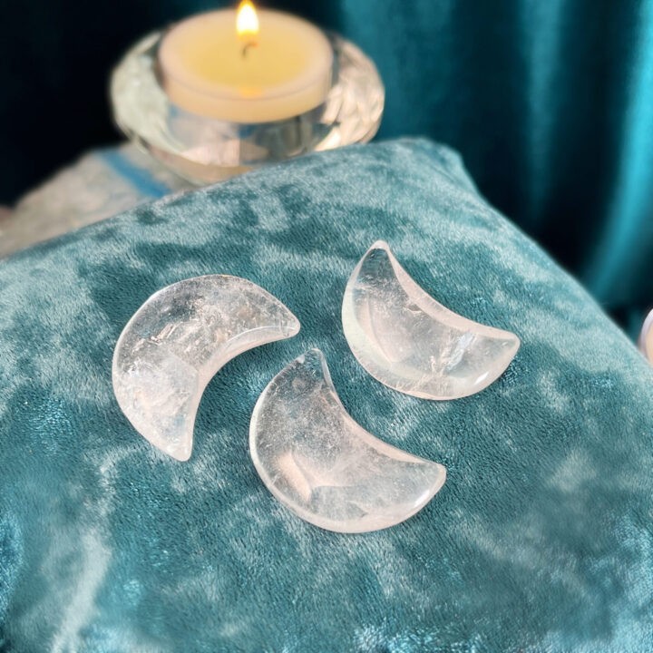 Clear Quartz Crescent Moon