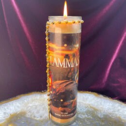 Lammas Intention Candle with Tigers Eye Lariat