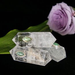 Clear Quartz & Emerald Terminated Wand