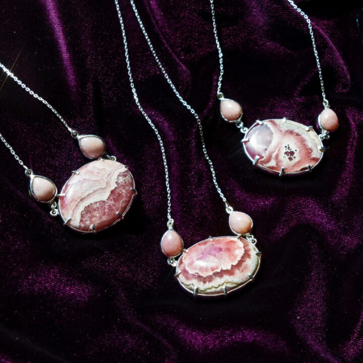 Transform Through Love Rhodochrosite and Pink Opal Necklace