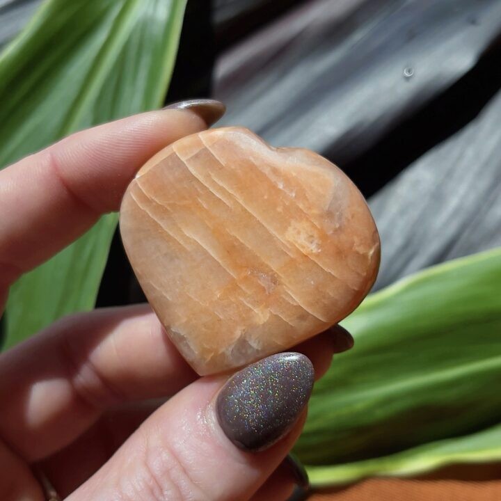 Peach Moonstone Creative Inspiration Heart