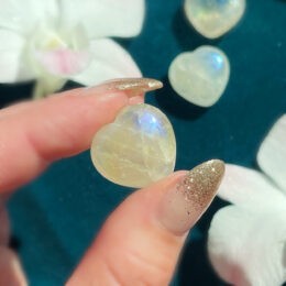 Angel Aura Smoky Quartz Mini Heart