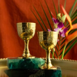 Brass Chalice Pair