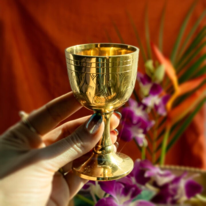 Brass Chalice Pair