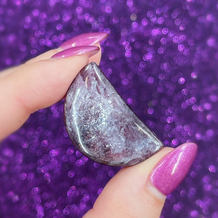 Gel Lepidolite Crescent Moon