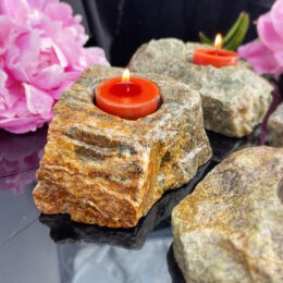 Hessonite Garnet Tea Light Holder