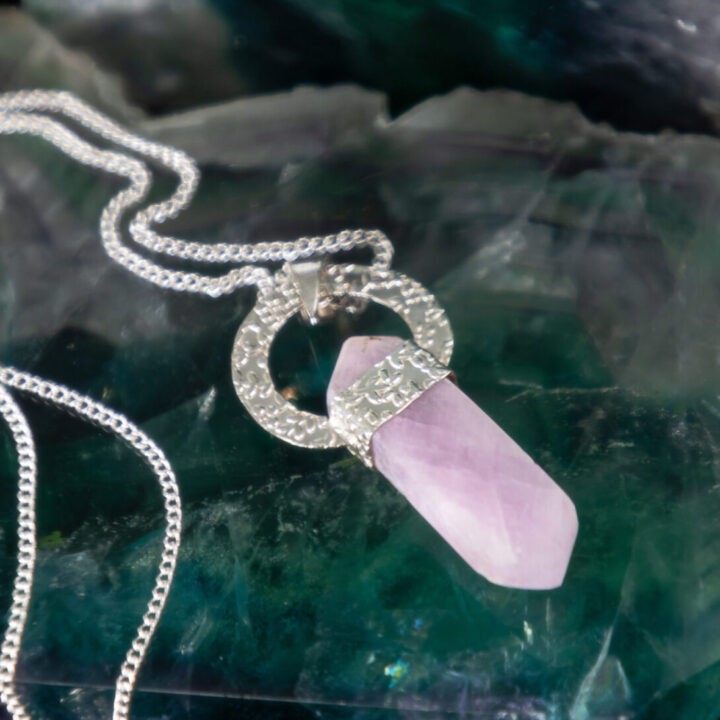 Double Terminated Kunzite Pendant