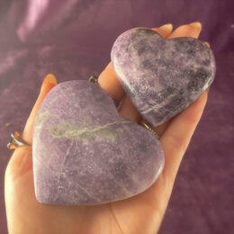 Lepidolite Hearts