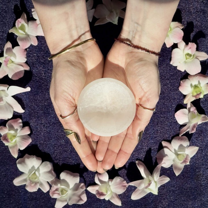 Selenite Offering Bowl