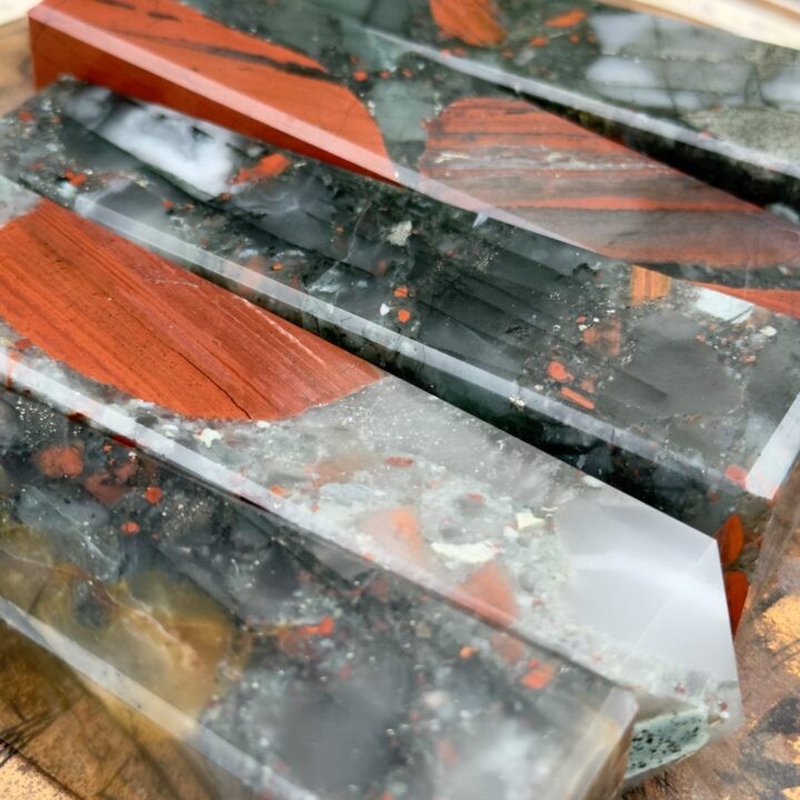 African Bloodstone Obelisk for Wellbeing