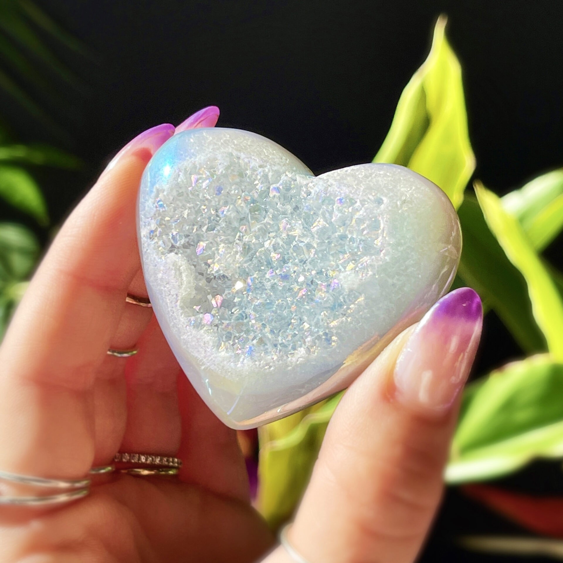 Druzy Agate 2024 Heart