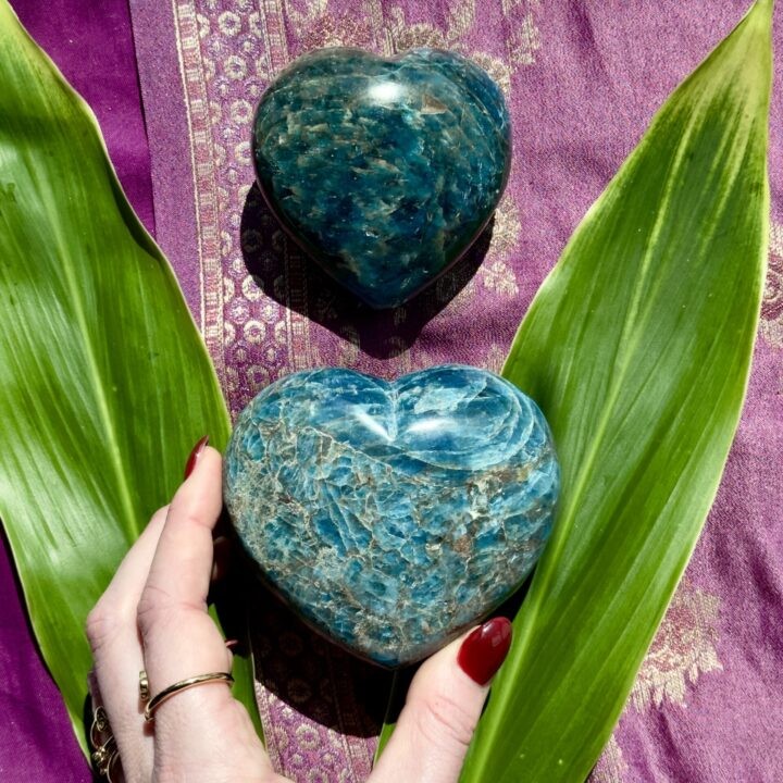 Blue Apatite Heart