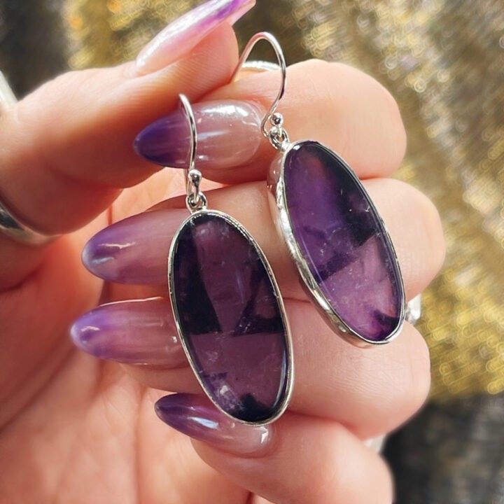 Trapiche Amethyst Earrings