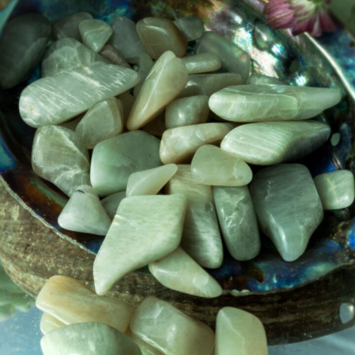 Tumbled Green Moonstone