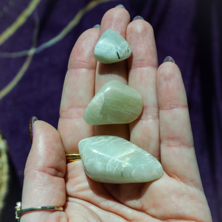 Tumbled Green Moonstone