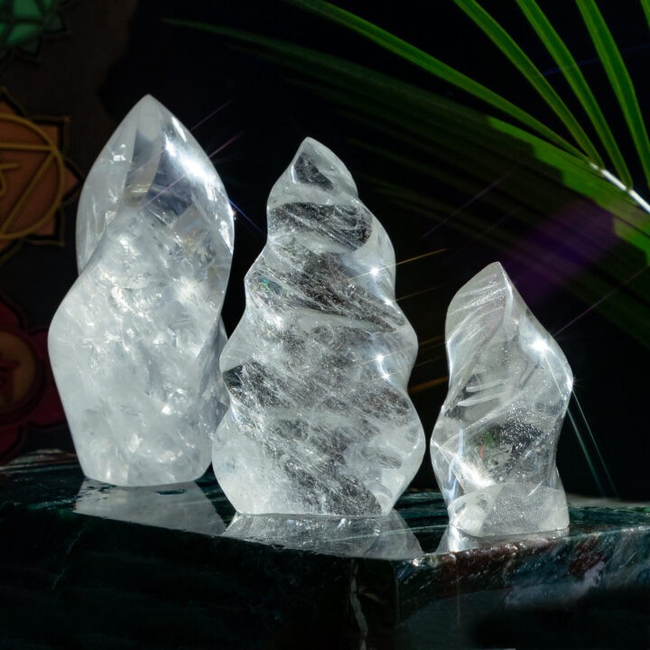 Clear Quartz Flame