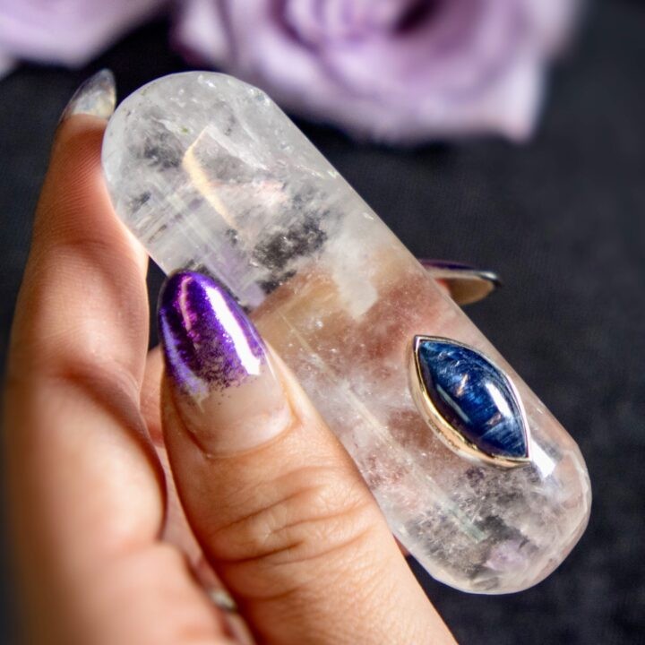 Amplified Wisdom Clear Quartz and Blue Sapphire Harmonizer