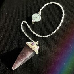 Lepidolite & Amethyst Pendulum